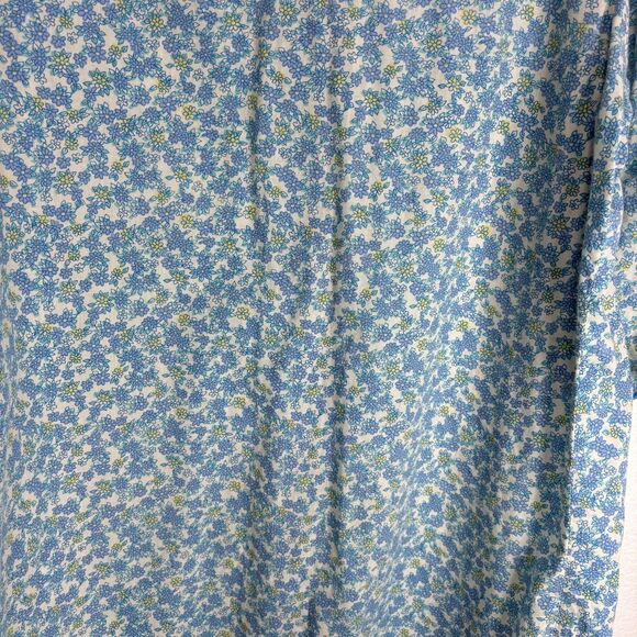 IZOD Cotton Pajama Shirt Womens Size L Blue Floral - Picture 7 of 9